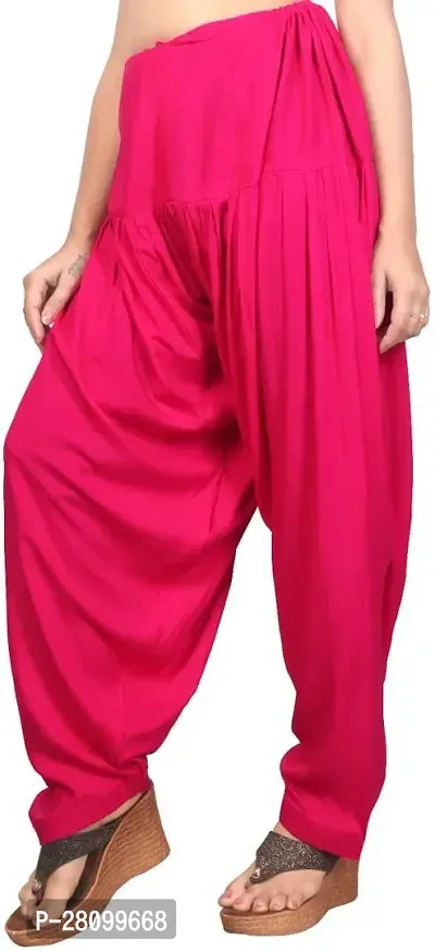 Classic Viscose Rayon Solid Patiala For Women Pack Of 2-thumb2