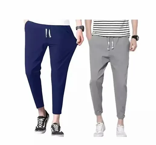 Trendy Cotton Blend Regular Track Pants For Men 