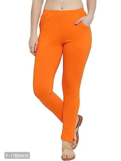 Stylish Fancy Cotton Solid Slim Fit Jeggings For Women-thumb0