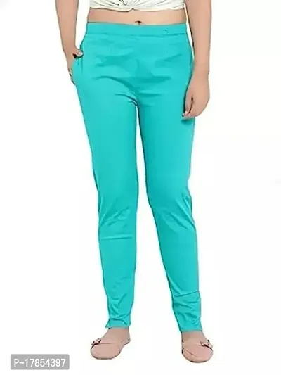 Stylish Fancy Cotton Solid Slim Fit Jeggings For Women-thumb0