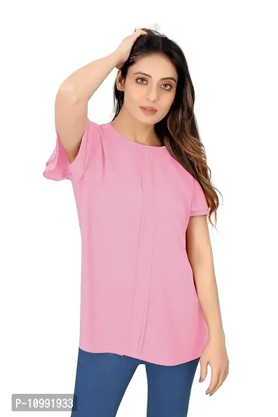 Stylish Cotton Blend Solid Top For Women-thumb0