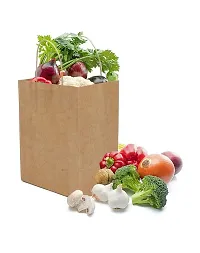 Storage Paper Bags For Vegetables Fruits and Many Grocery Products Pack of 50_Brown-thumb1