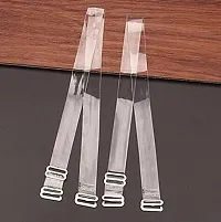 PRB presents transparent strap for bra | invisible clear transparent strap | clear middle strap | clear straps | bra clear middle straps SIZE FREE (pack of 4 pair)-thumb3