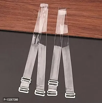 PRB presents transparent strap for bra | invisible clear transparent strap | clear middle strap | clear straps | bra clear middle straps SIZE FREE (pack of 4 pair)-thumb4