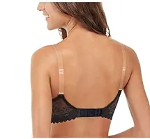 PRB presents transparent strap for bra | invisible clear transparent strap | clear middle strap | clear straps | bra clear middle straps SIZE FREE (pack of 8 pair)|clear strap bra| transparent bra|-thumb3