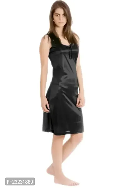 Ananqe Satin Nighty Collection: Knee-Length, 10 Colors, Sizes XS-6XL-thumb2