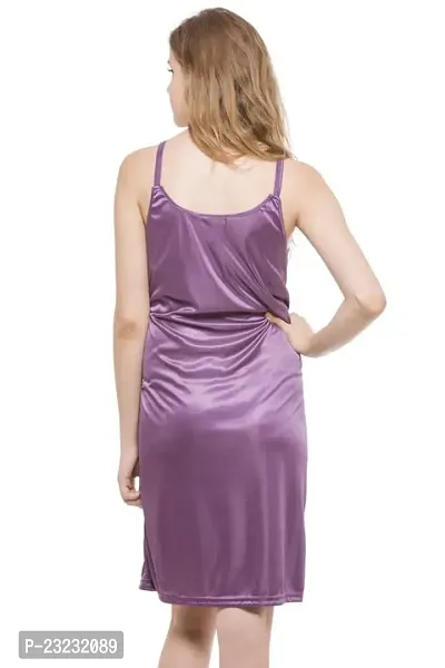 Ananqe Satin Nighty Collection: Knee-Length, 10 Colors, Sizes XS-6XL-thumb3