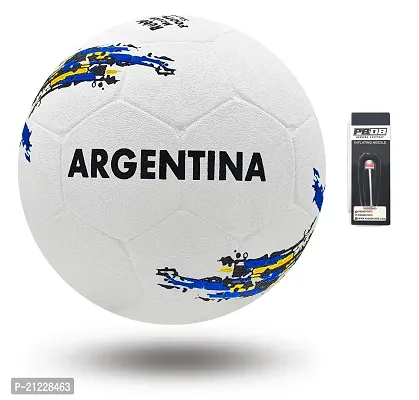 PB08 Rubber Moulded Argentina Country Football Size 5 with Inflation Needle-thumb0