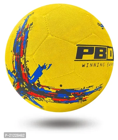 PB08 Rubber Moulded Yellow Color Football Size 5 with Inflation Needle and Air Pump-thumb4