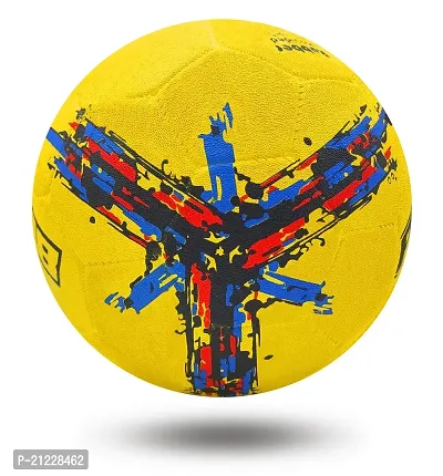 PB08 Rubber Moulded Yellow Color Football Size 5 with Inflation Needle and Air Pump-thumb5