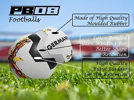 PB08 Rubber Moulded Germany Country Football Size 5 Football with Inflation Needle (Multicolor)-thumb2