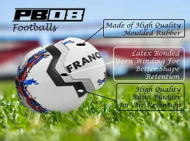 PB08 Rubber Moulded France Country Football Size 5 Football with Inflation Needle (Multicolor)-thumb4