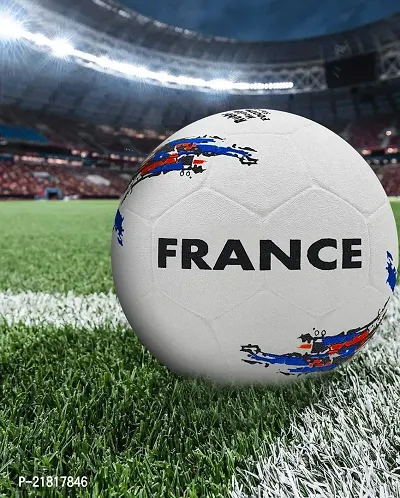 PB08 Rubber Moulded France Country Football Size 5 Football with Inflation Needle (Multicolor)-thumb4