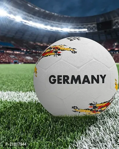 PB08 Rubber Moulded Germany Country Football Size 5 Football with Inflation Needle (Multicolor)-thumb3