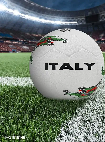 PB08 Rubber Moulded Italy Country Football Size 5 Football with Inflation Needle (Multicolor)-thumb5