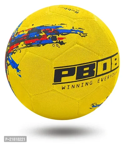 PB08 Rubber Moulded Yellow Color Football Size 5 Football with Inflation Needle (Multicolor)-thumb4