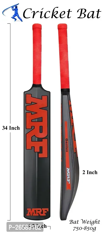 MRF Plastic Cricket Bat Size 8 for Tennis Balls, Plastic Bat Full Size-thumb0