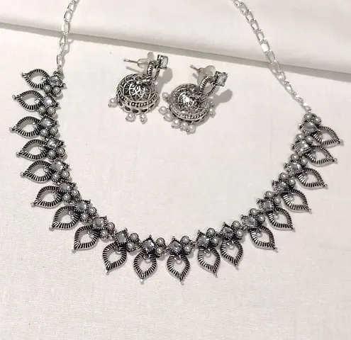 Stylish Oxidised Jewellery Set For Women