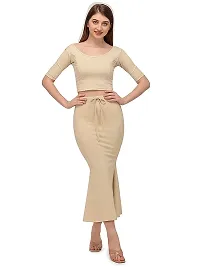 Toy O'Fun Lycra Saree Shapewear Petticoat for Women, Cotton Blended,Petticoat,Skirts for Women,Shape Wear Dress for Saree (XL, Beige)-thumb3