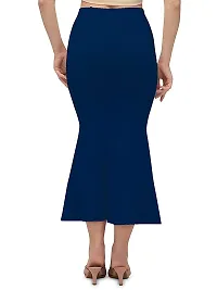 Toy O'Fun Lycra Saree Shapewear Petticoat for Women, Cotton Blended,Petticoat,Skirts for Women,Shape Wear Dress for Saree (M, Navy Blue)-thumb2