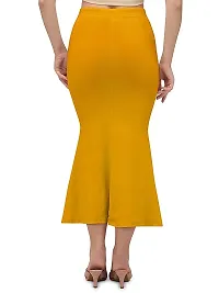 Toy O'Fun Lycra Saree Shapewear Petticoat for Women, Cotton Blended,Petticoat,Skirts for Women,Shape Wear Dress for Saree (XL, Mustard)-thumb1