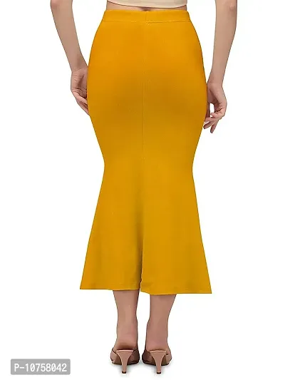 Toy O'Fun Lycra Saree Shapewear Petticoat for Women, Cotton Blended,Petticoat,Skirts for Women,Shape Wear Dress for Saree (XL, Mustard)-thumb2