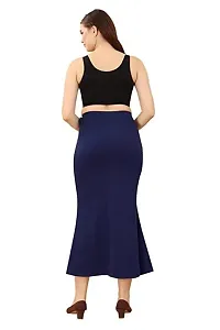 Toy O'Fun Lycra Saree Shapewear Petticoat for Women, Cotton Blended,Petticoat,Skirts for Women,Shape Wear Dress for Saree (M, Navy Blue)-thumb3