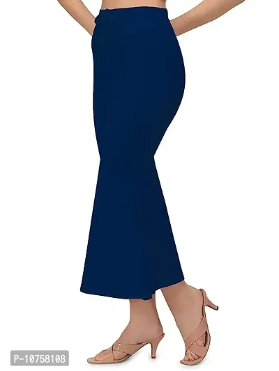 Toy O'Fun Lycra Saree Shapewear Petticoat for Women, Cotton Blended,Petticoat,Skirts for Women,Shape Wear Dress for Saree (M, Navy Blue)-thumb2