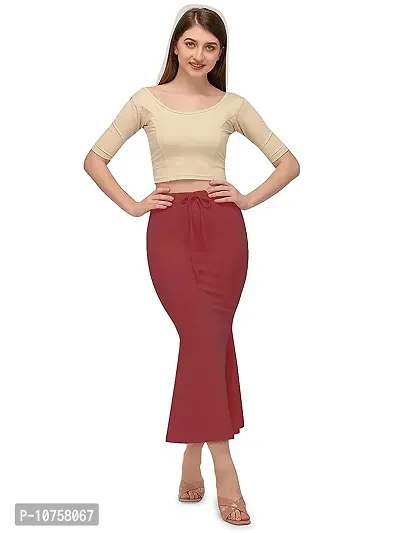 Toy O'Fun Lycra Saree Shapewear Petticoat for Women, Cotton Blended,Petticoat,Skirts for Women,Shape Wear Dress for Saree (L, Maroon)-thumb4