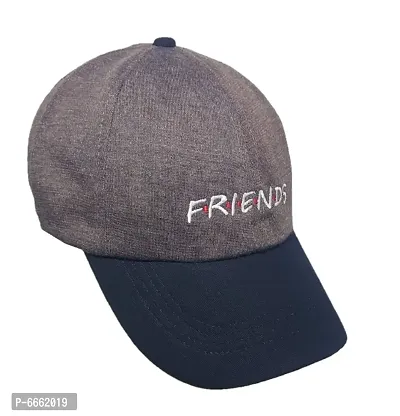 Cotton brown color Friends caps long peak hat for boys