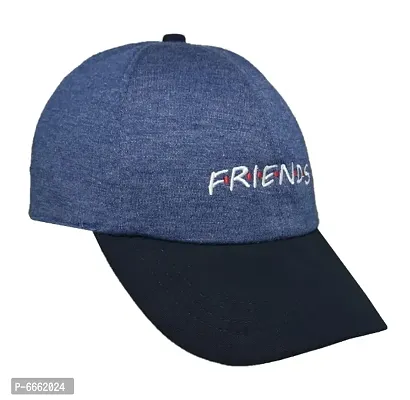 Cotton blue color Friends caps long peak hat for boys