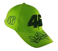 Stylish neon green sports racing caps 46 number hats for men and boys-thumb2