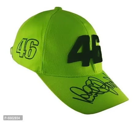 Stylish neon green sports racing caps 46 number hats for men and boys-thumb3