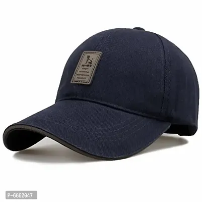 Black plain front logo long peak summer sports caps hats-thumb0