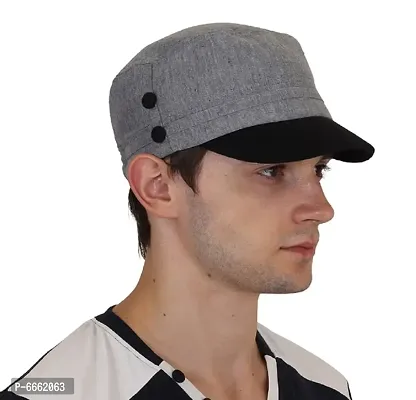 stylish flat grey captain caps for boys