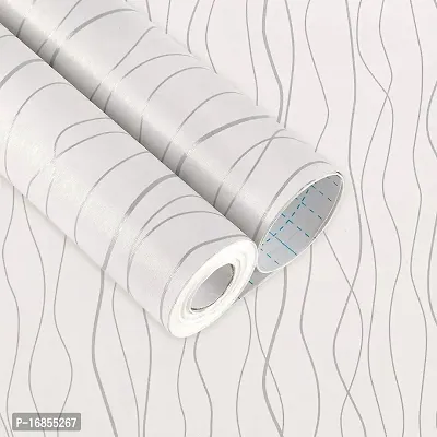 Self Adhesive white wallpaper sticker easy to use for home decoration(500 x 45 cm)-thumb3