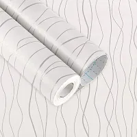 Self Adhesive white wallpaper sticker easy to use for home decoration(500 x 45 cm)-thumb1