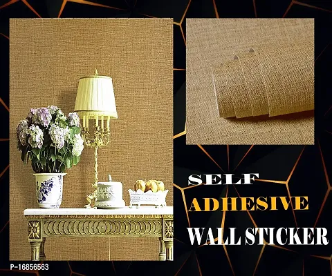 Brown mat wallpaper sticker self adhesive for wall decoration(500 x 45 cm)-thumb0