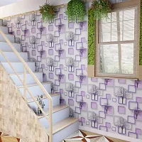 Purple winter tree pattern sticker self adhesive for wall decoration(500 x 45 cm)-thumb2