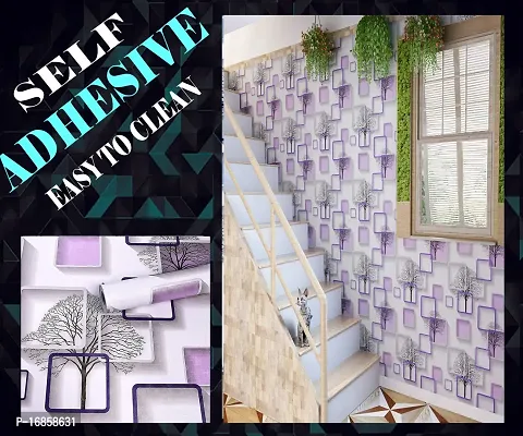 Purple winter tree pattern sticker self adhesive for wall decoration(500 x 45 cm)