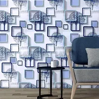 WALLVEAR Blue wallpaper self adhesive sticker for home decoration(300 x 45 cm) Model-10-thumb2