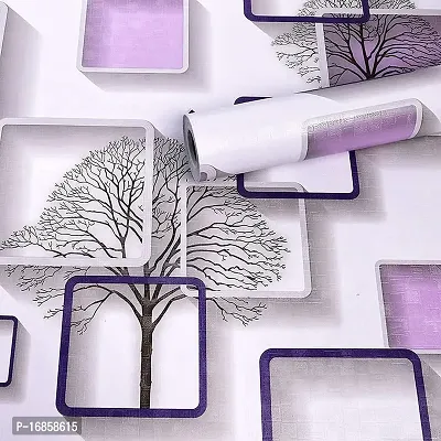 Purple winter tree pattern sticker self adhesive for wall decoration(500 x 45 cm)-thumb4