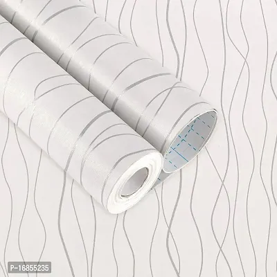 Self Adhesive white wallpaper sticker easy to use for home decoration(500 x 45 cm)-thumb2