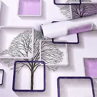 Purple winter tree pattern sticker self adhesive for wall decoration(500 x 45 cm)-thumb1