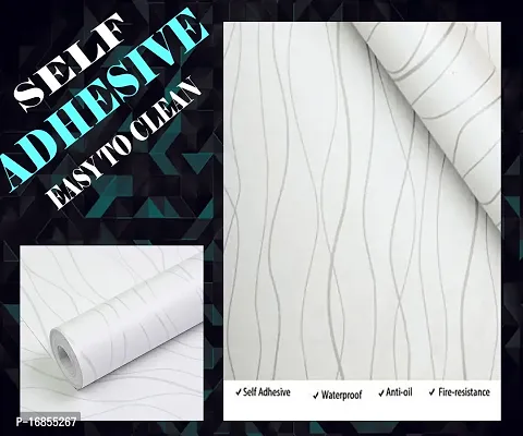 Self Adhesive white wallpaper sticker easy to use for home decoration(500 x 45 cm)