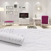 Self Adhesive white wallpaper sticker easy to use for home decoration(500 x 45 cm)-thumb2