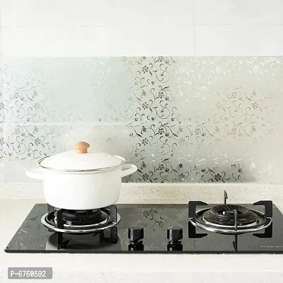 Silver Flower Wallpaper sticker for Wall decoration waterproof sticker 200x60 cm-thumb5