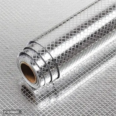 Silver wallpaper sticker waterproof for furniture decoration 200x60 cm-thumb0