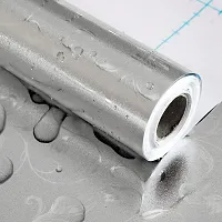 Silver wallpaper sticker for home and kitchen furniture decorati-thumb1