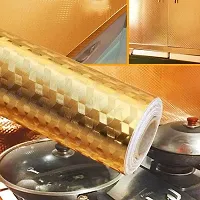 Golden self adhensive wallpaper sticker for furniture decoration(200x60cm)(13 sq ft)-thumb2